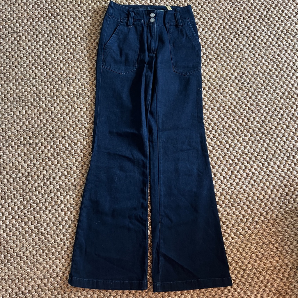Maeve Blue Flare Wide Leg Jeans